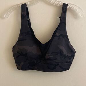 Zyia Active Black Forest Camo with Mesh Adjustable Sports Bra Small